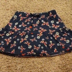 365 Kids Girls size 6 skort shorts red‎ white blue butterfly daisy floral print